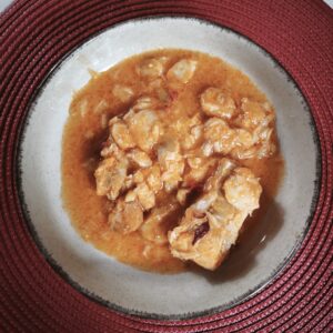Ajoarriero con gambas