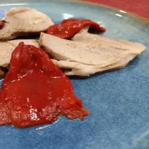 Lacón asado con Piquillos