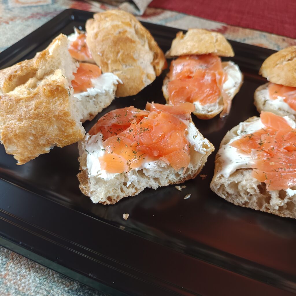 Minibocadillo de salmón